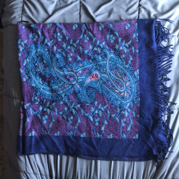 COPY - MixIt JCP multi paisley one size poncho - Picture 2 of 8